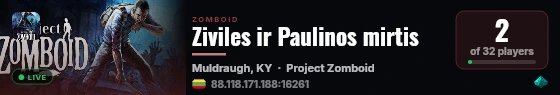 Ziviles ir Paulinos mirtis live status badge