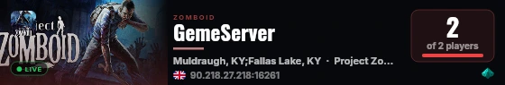 GemeServer live status badge