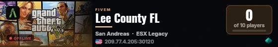 Lee County FL live status badge