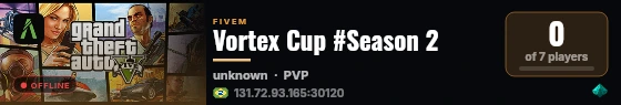 Vortex Cup #Season 2 live status badge