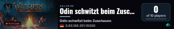 Odin schwitzt beim Zuschauen live status badge