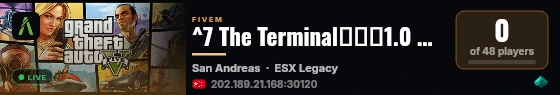  GTAOS.com ESX服务端 | [ESX Legacy] live status badge
