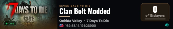 Clan Bolt Modded live status badge