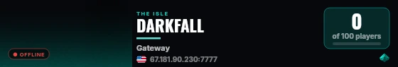 DARKFALL live status badge