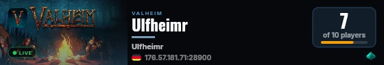Ulfheimr live status badge
