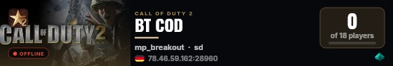BT COD live status badge