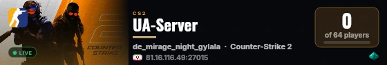 UA-Server live status badge