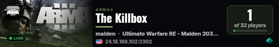 The Killbox live status badge