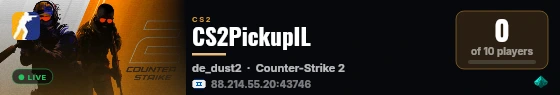 CS2PickupIL live status badge