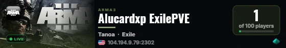Alucardxp ExilePVE live status badge