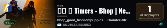 ▲▼ ➜ Timers - Bhop | Next-il | ★ ISRAEL - ▼▲ live status badge