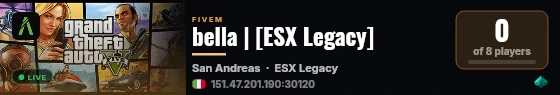 bella | [ESX Legacy] live status badge