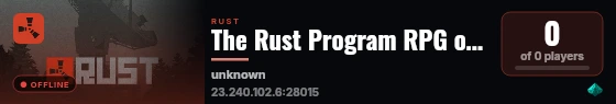 The Rust Program RPG on Hapis live status badge
