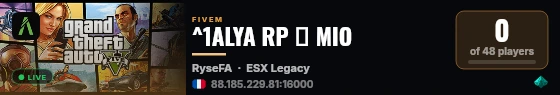 ^1ALYA RP → MIO live status badge