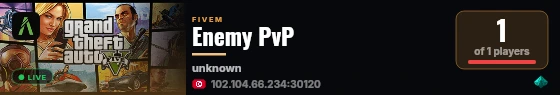 Enemy PvP live status badge
