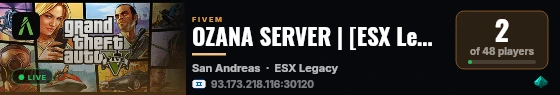 OZANA SERVER | [ESX Legacy] live status badge