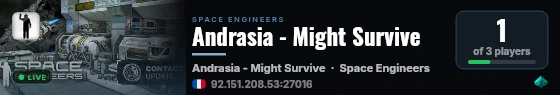 Andrasia - Might Survive live status badge