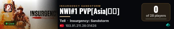 NWI#1 PVP[Asia|国服] live status badge