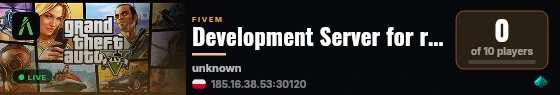 Development Server for realityV live status badge
