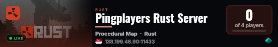 Pingplayers Rust Server live status badge