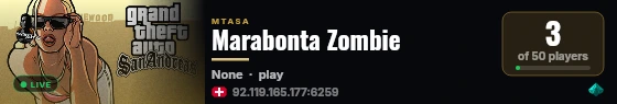 Marabonta Zombie live status badge