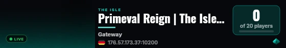 Primeval Reign | The Isle: Evrima | 2x Growth | NO RULES live status badge