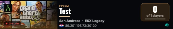 Test live status badge