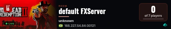 default FXServer live status badge