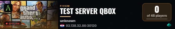 TEST SERVER QBOX live status badge