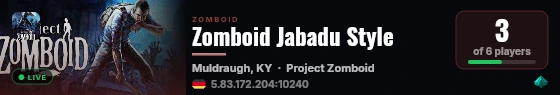 Zomboid Jabadu Style live status badge