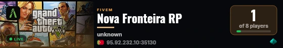 Nova Fronteira RP live status badge