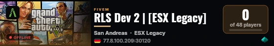 RLS Dev 2 | [ESX Legacy] live status badge