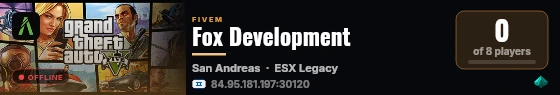Fox Development live status badge