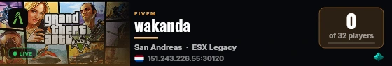 wakanda live status badge