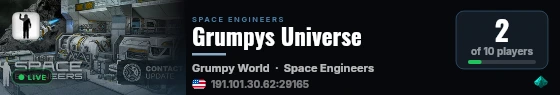 Grumpys Universe live status badge