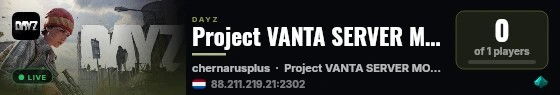 Project VANTA SERVER MOVED NEW IP 193.25.252.86:2302 live status badge