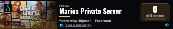 Marios Private Server live status badge