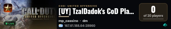 [UY] TzalDadok's CoD Playground live status badge