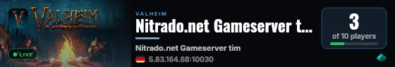 Nitrado.net Gameserver tim live status badge