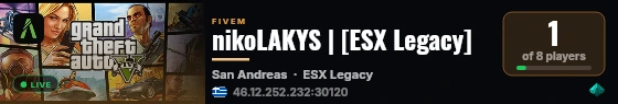 nikoLAKYS | [ESX Legacy] live status badge
