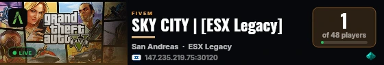 SKY CITY | [ESX Legacy] live status badge