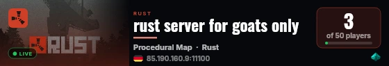 Rust Server by nitrado.net live status badge