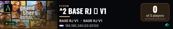 ^2 BASE RJ ≫ V1 live status badge