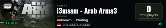 i3msam - Arab Arma3 live status badge