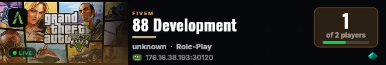 88 Development live status badge