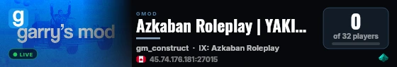 Azkaban Roleplay | YAKINDA live status badge