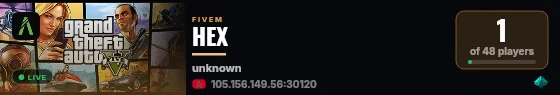 HEX live status badge