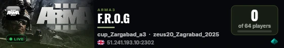 F.R.O.G live status badge