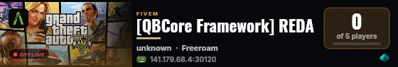 [QBCore Framework] REDA live status badge