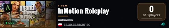 InMotion Roleplay live status badge